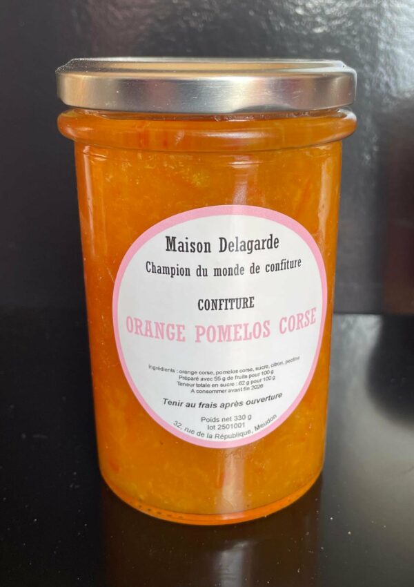 Confiture artisanale Orange & Pomelos corse