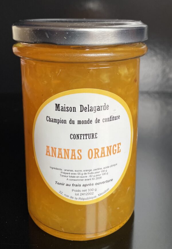 Confiture artisanale d'ananas & orange