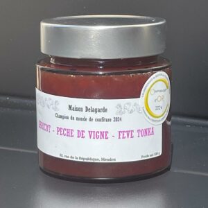 Confiture artisanale abricot, pêche de vigne, fève Tonka