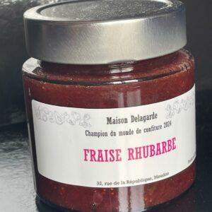 Confiture artisanale de fraise rhubarbe