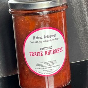 Confiture artisanale de fraises & rhubarbe