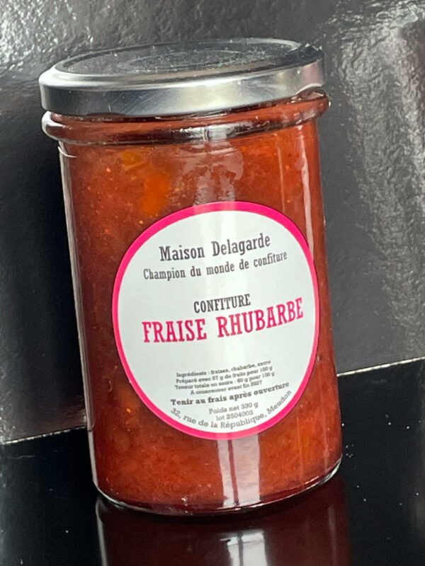 Confiture artisanale de fraises & rhubarbe