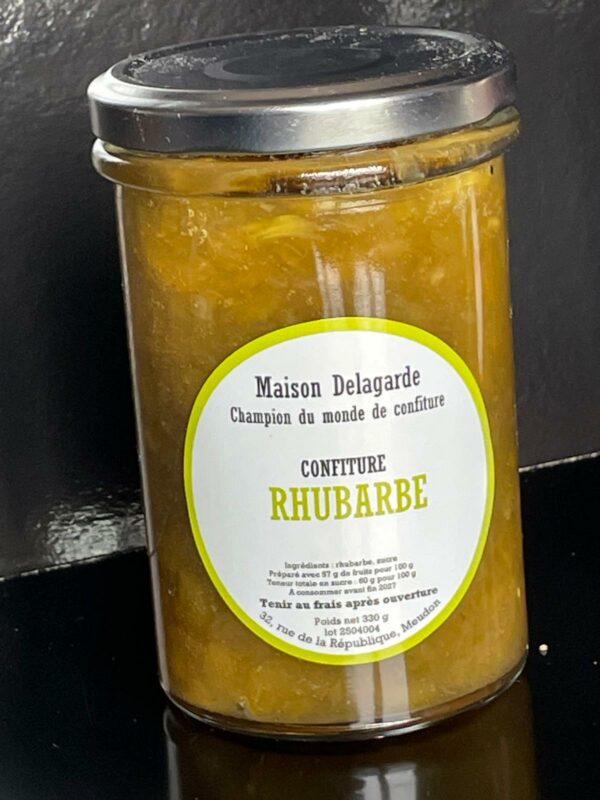 Confiture artisanale de rhubarbe