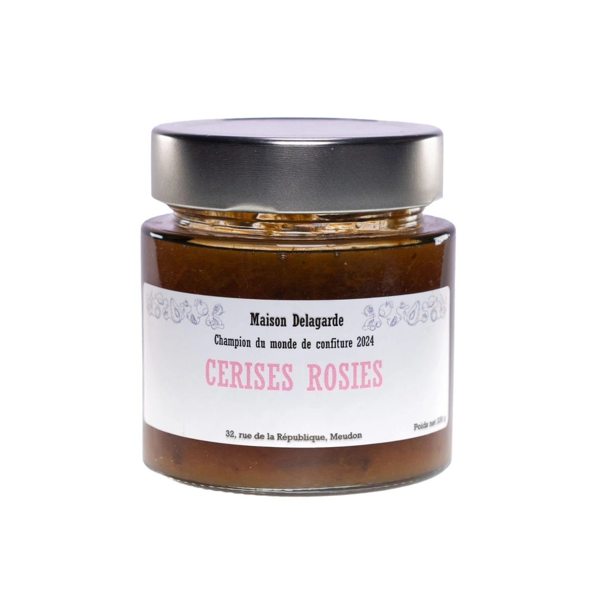Confiture artisanale cerise rosie
