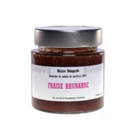 Confiture artisanale fraise rhubarbe