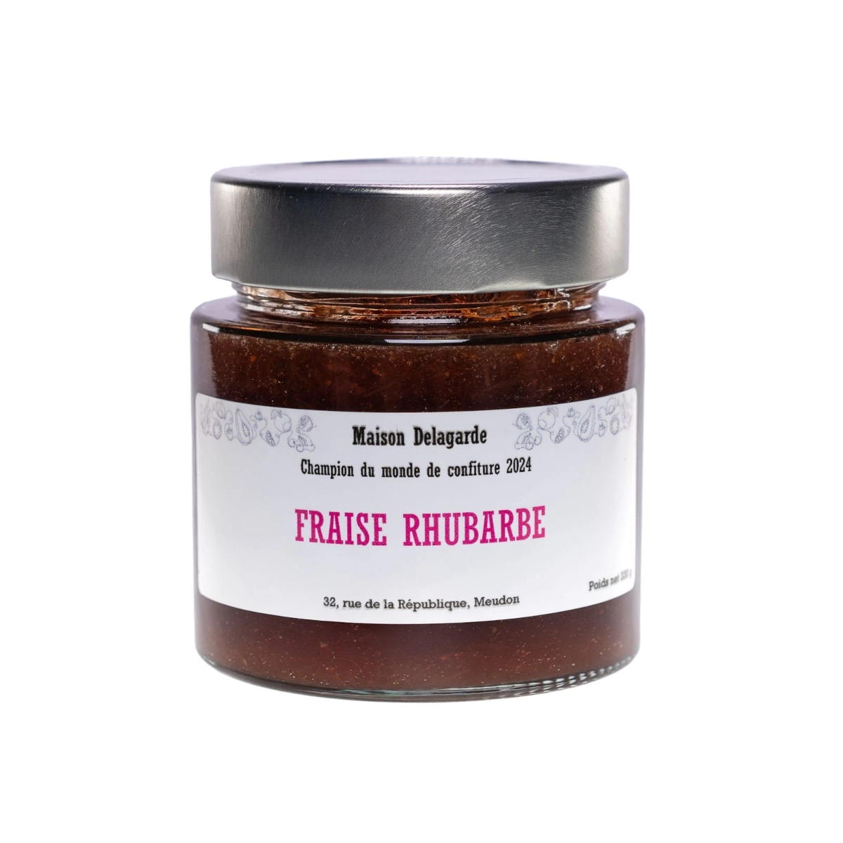 Confiture artisanale fraise rhubarbe