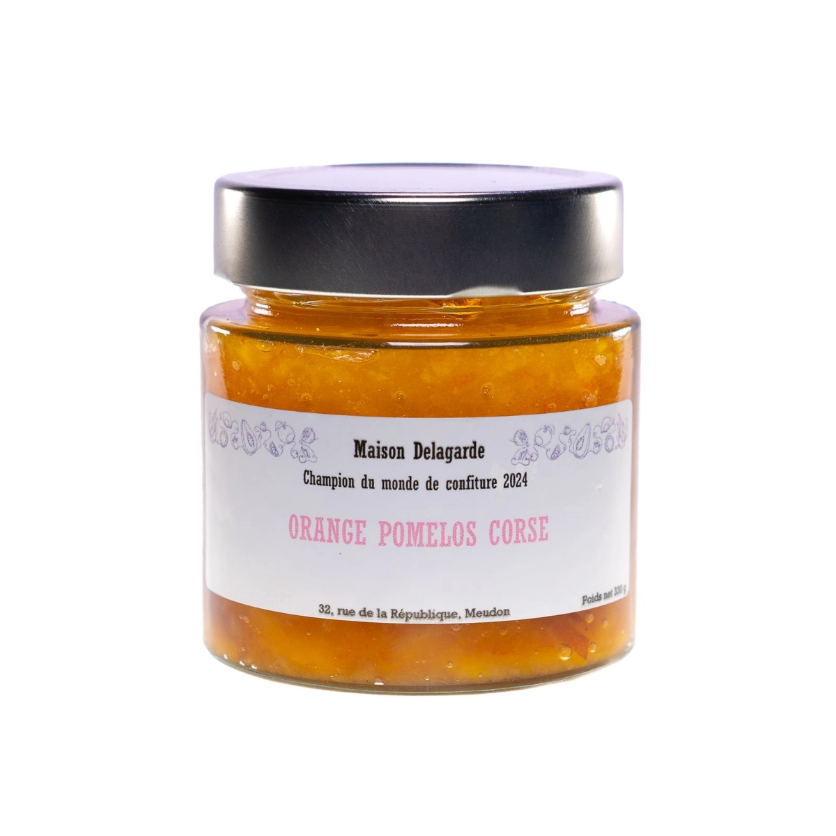 Confiture artisanale orange pomelo corse