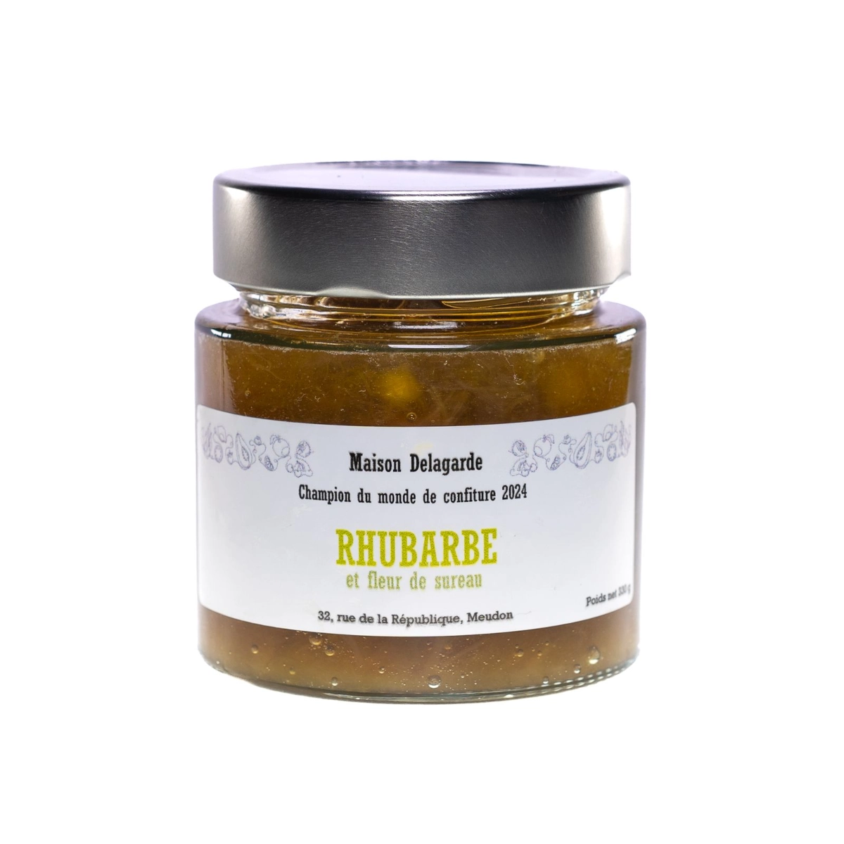 Confiture artisanale rhubarbe et sureau